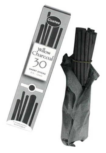 Coates Willow Short Thick Charcoal Sticks Pack Of 12 Sticks - Nail Gallerys