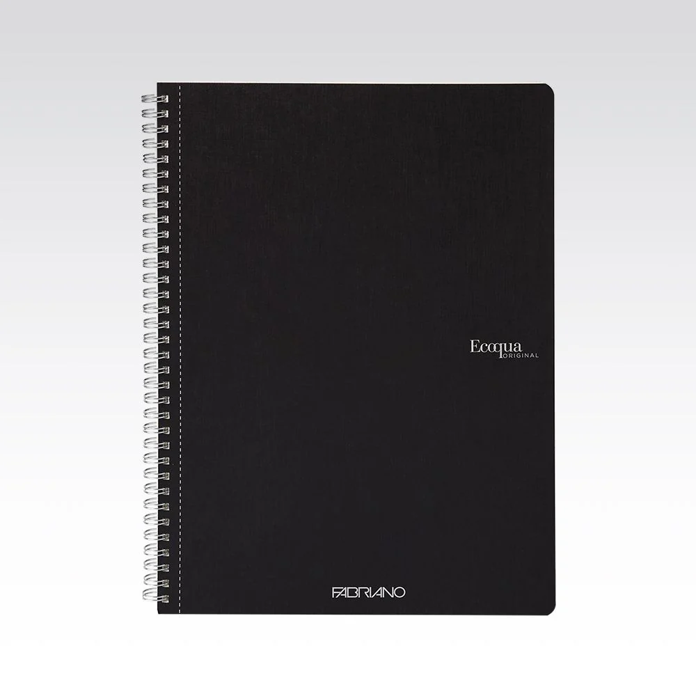 Fabriano Ecoqua Spiral 90gsm Graph 5mm A4 Notebooks - Nail Gallerys