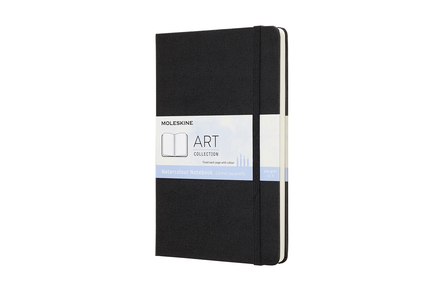 Moleskine Art Watercolor Portrait Large Black Notebook - Nail Gallerys