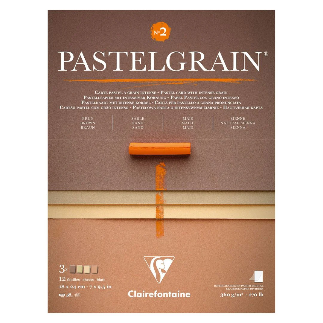 Clairefontaine No.2 18x24cm 12 Sheet PastelGrain Pad - Nail Gallerys