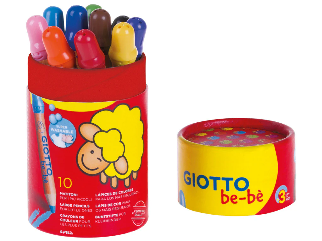 Giotto Be-Be Super Large Pencils Pot of 10 - Nail Gallerys
