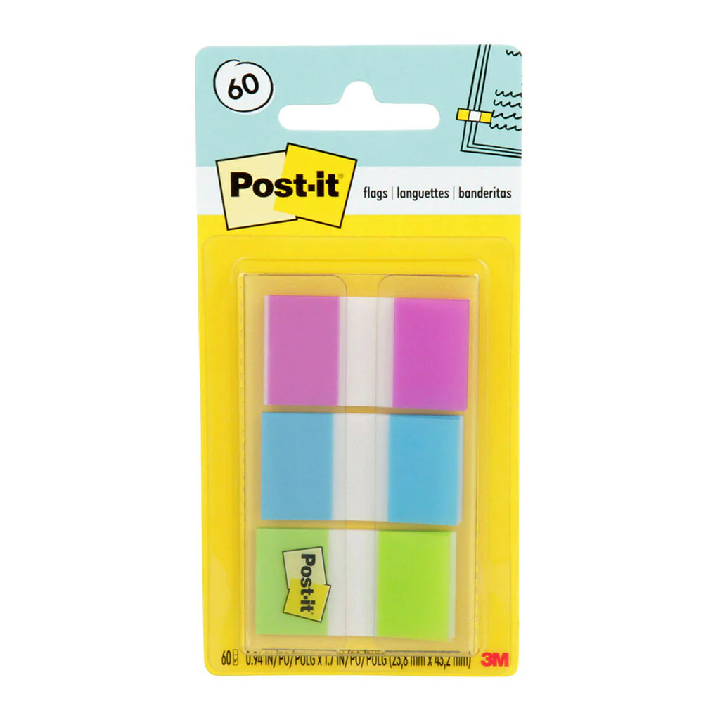 Post-it Flags 680-pbg Blue Purple Green Size 25x43mm 3 Pack - Nail Gallerys