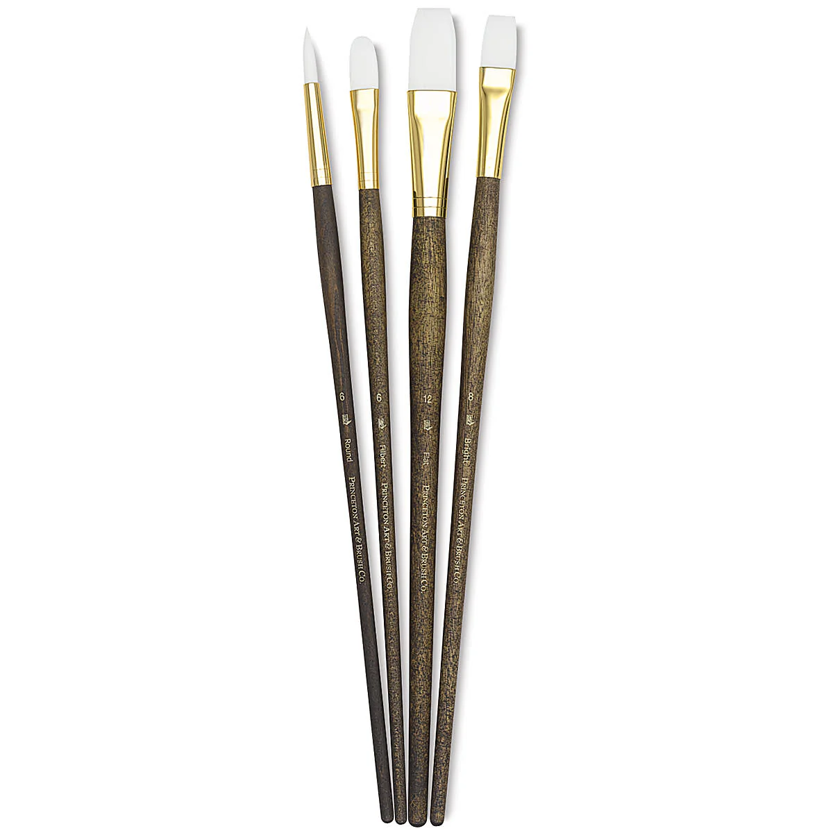 Princeton Real Value Synthetic White Taklon 9147 Brushes Set Of 4 - Nail Gallerys