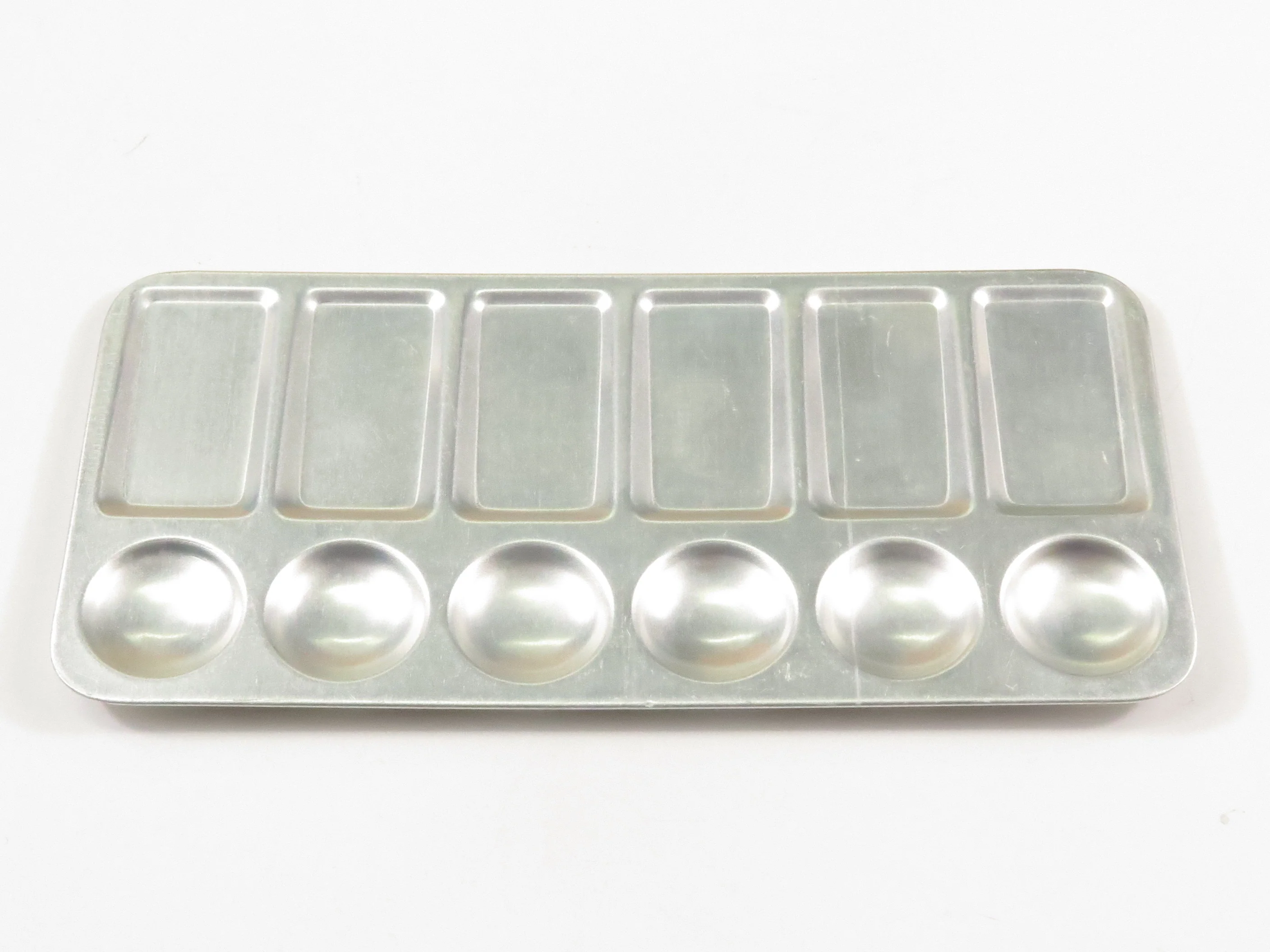 Metal 12 Rectangle Well Slant Tray Palette - Nail Gallerys