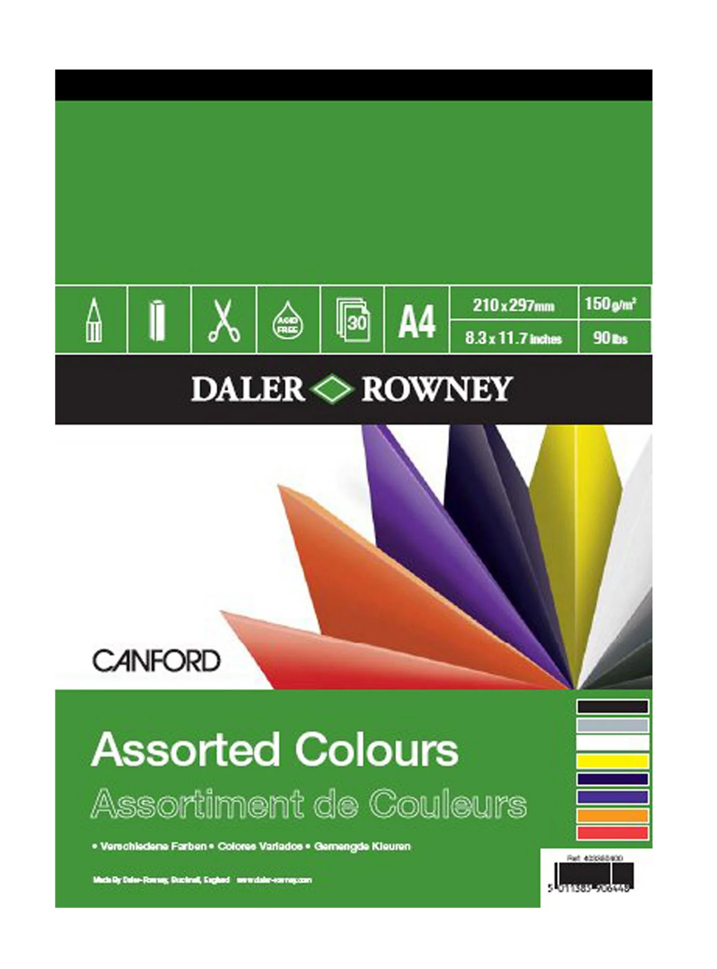 Daler Rowney Canford Assorted Colour Pad - Nail Gallerys
