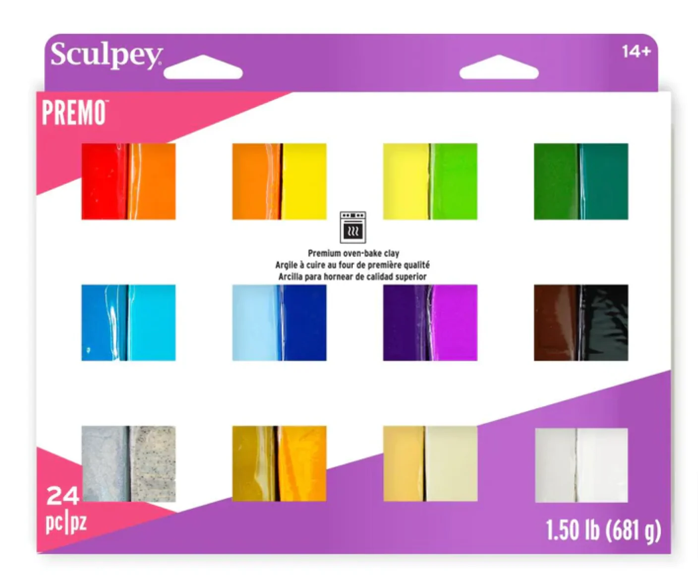 Sculpey Premo Polymer Clay Sampler Set Of 24 - Nail Gallerys