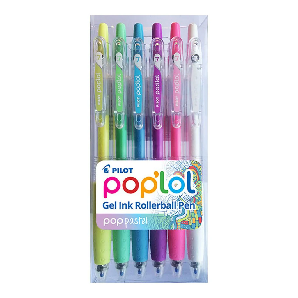 Pilot Pop'Lol Gel Fine Pens Assorted Pastel Pack Of 6 - Nail Gallerys