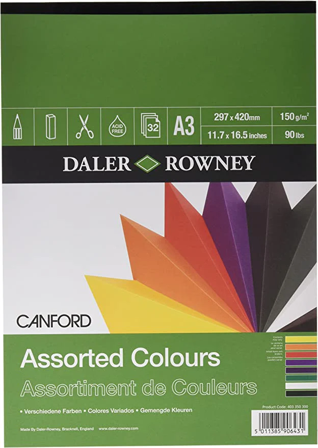 Daler Rowney Canford Assorted Colour Pad - Nail Gallerys
