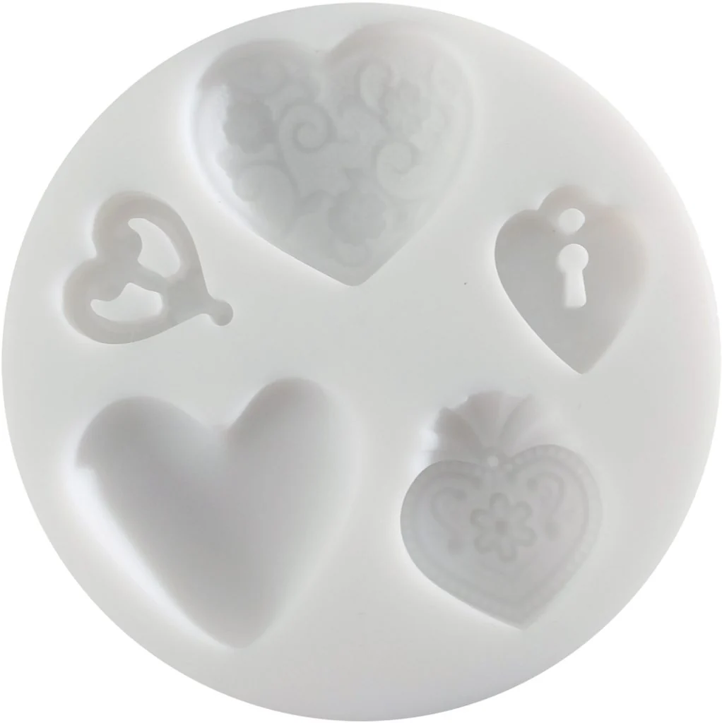 Cernit 7cm Hearts Silicone Mould - Nail Gallerys