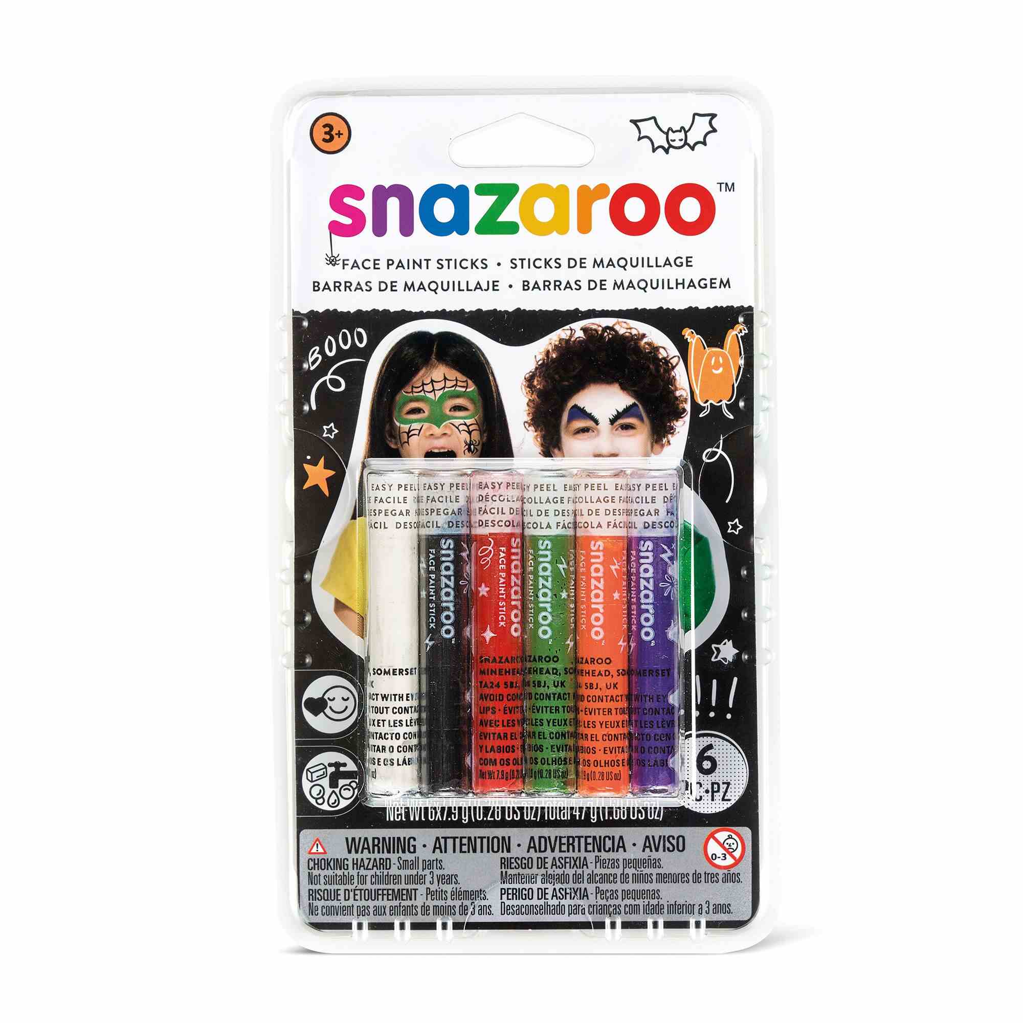 Snazaroo Facepaint Sticks Set of 6 Halloween - Nail Gallerys