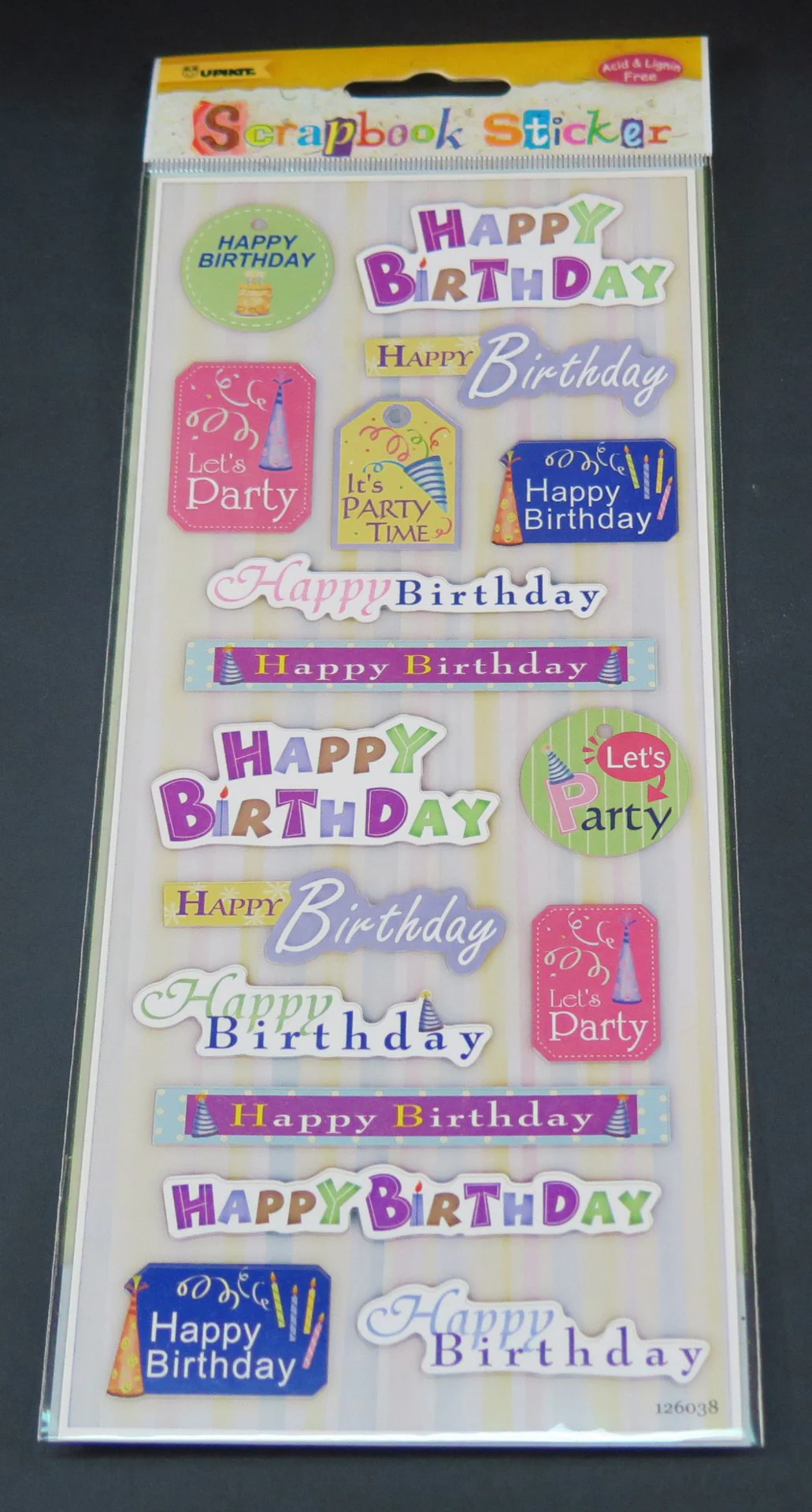 Scrapbook Sticker - Happy Birthday - Nail Gallerys
