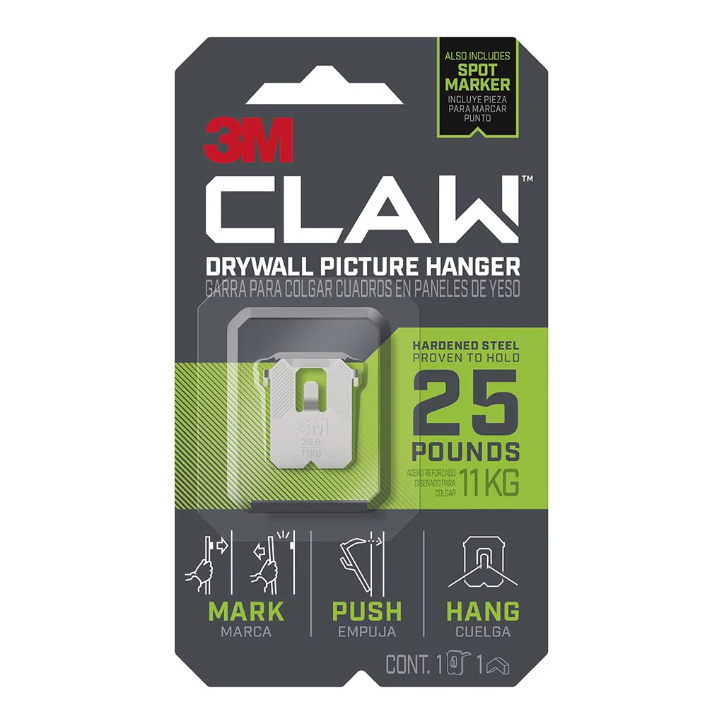3M CLAW Drywall Picture Hanger 11kg - Nail Gallerys