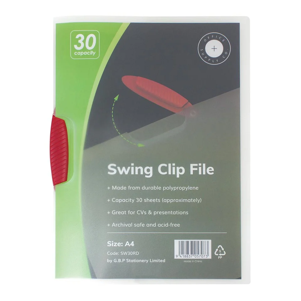 OSC Report Cover Swingclip A4 - Nail Gallerys