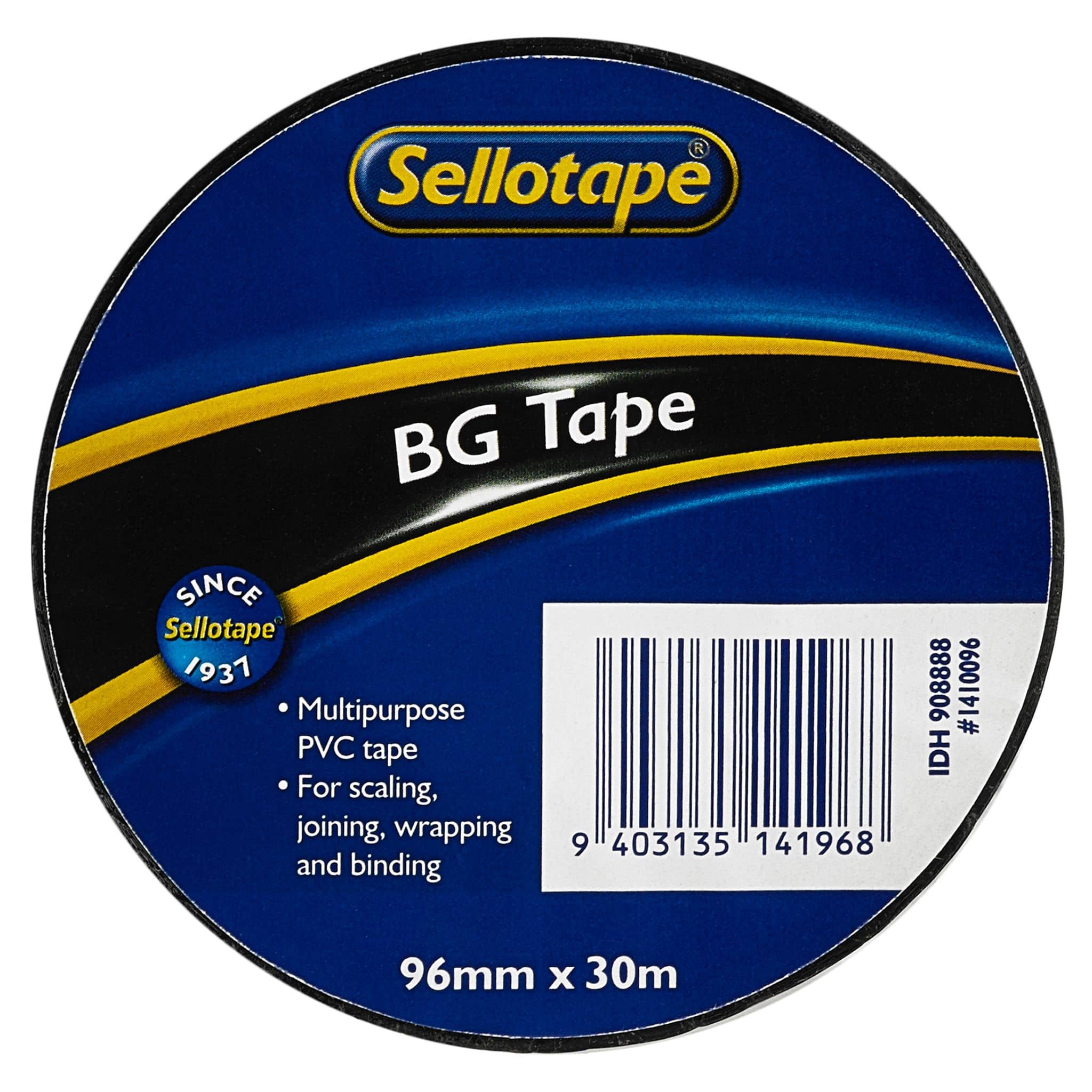 Sellotape 1410 Bg Tape Black 96mmx30m - Nail Gallerys