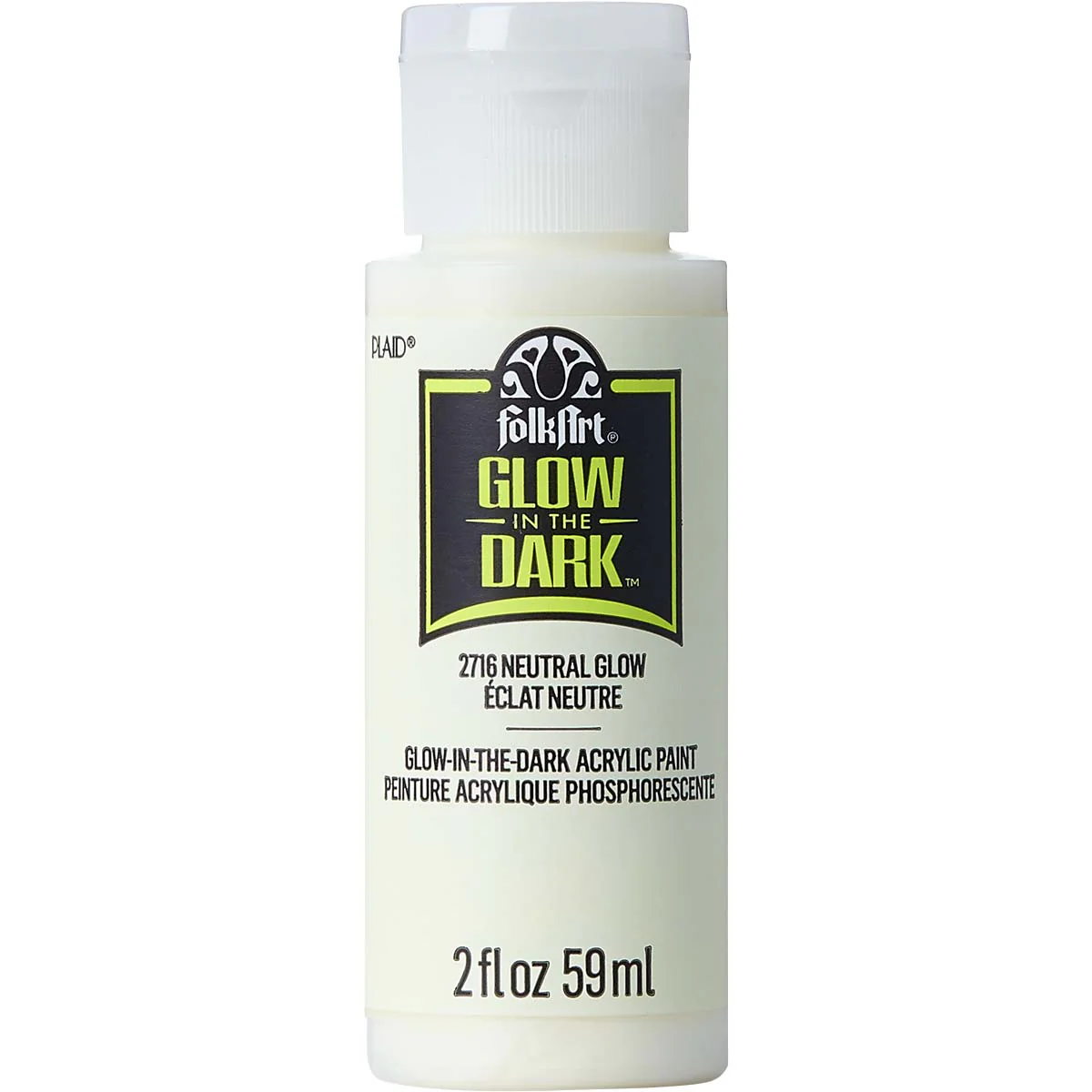 FolkArt Glow In The Dark Paints 236ml Neutral - Nail Gallerys
