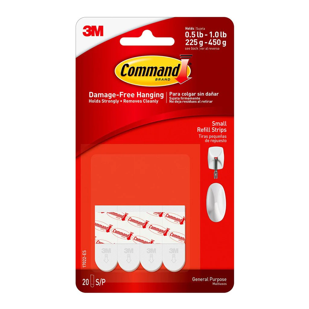 Command Strips Refill 17022 Small White Pack Of 20 - Nail Gallerys