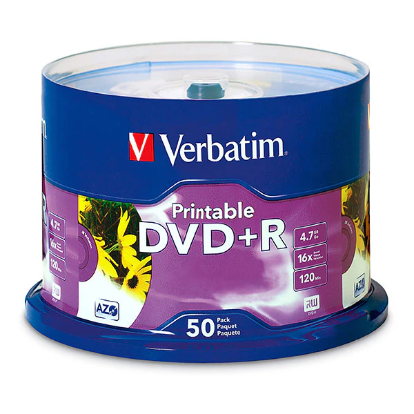 Verbatim Dvd Spindle 4.7gb Dvd+R White - Pack Of 50 - Nail Gallerys
