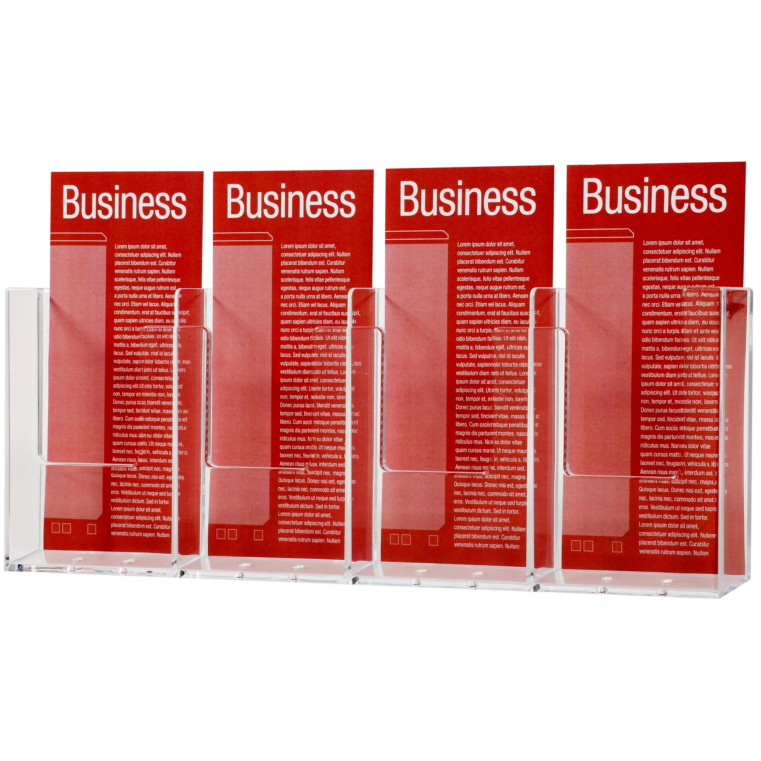 Esselte Brochure Holder Wall Dl 1t-4 Comp - Nail Gallerys