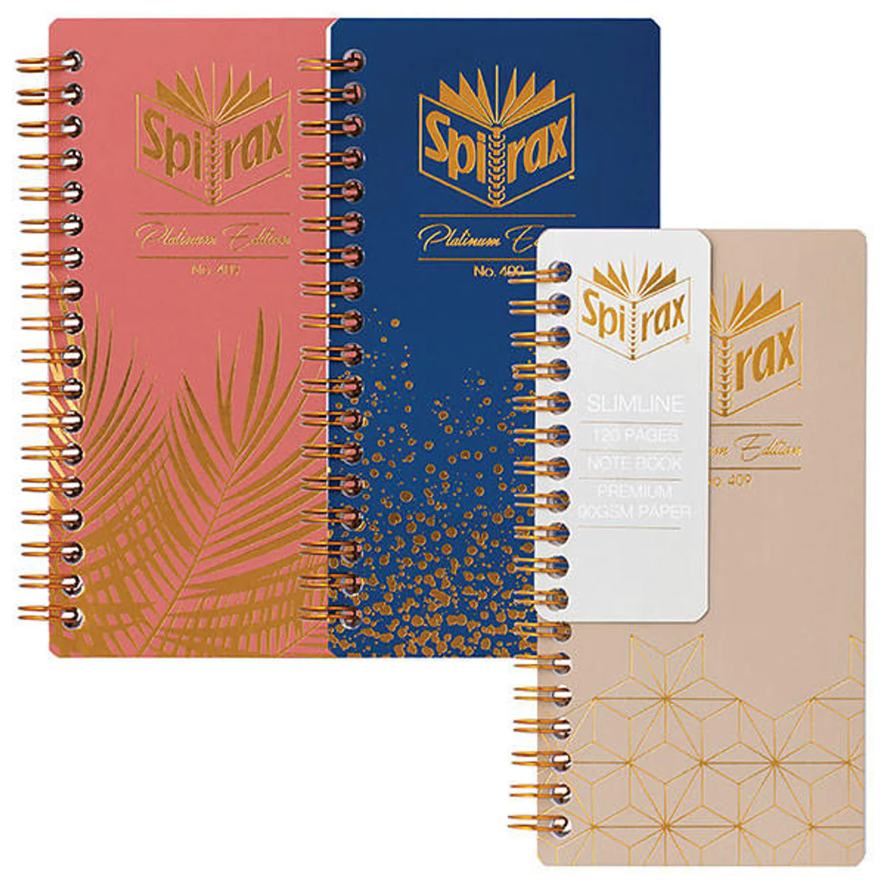 Spirax Platinum Slimline Notebooks - Pack Of 12 - Nail Gallerys