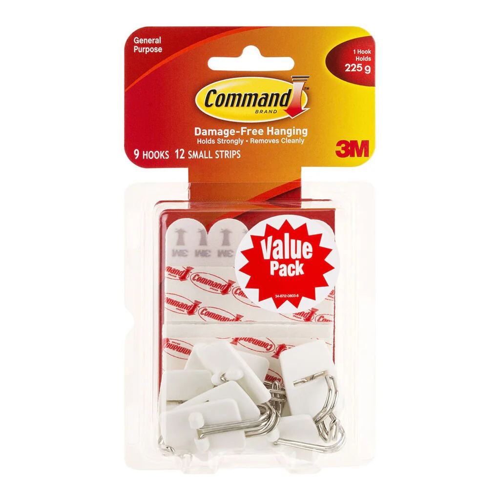 Command Hook 17067 Small White Wire Utensil Value Pack Of 9 - Nail Gallerys