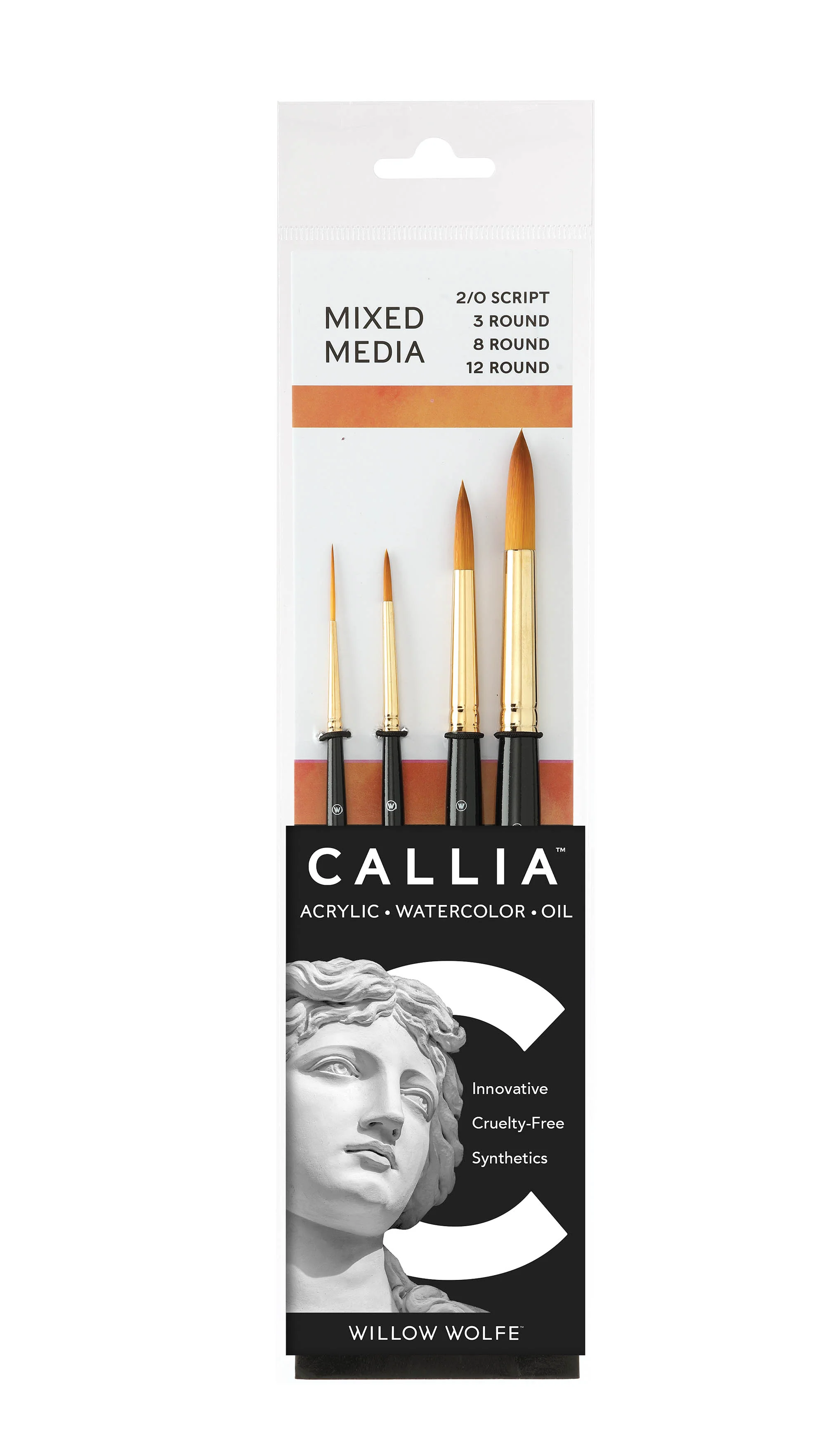 Willow Wolfe Callia Mixed Media Basic Brush Set - Nail Gallerys