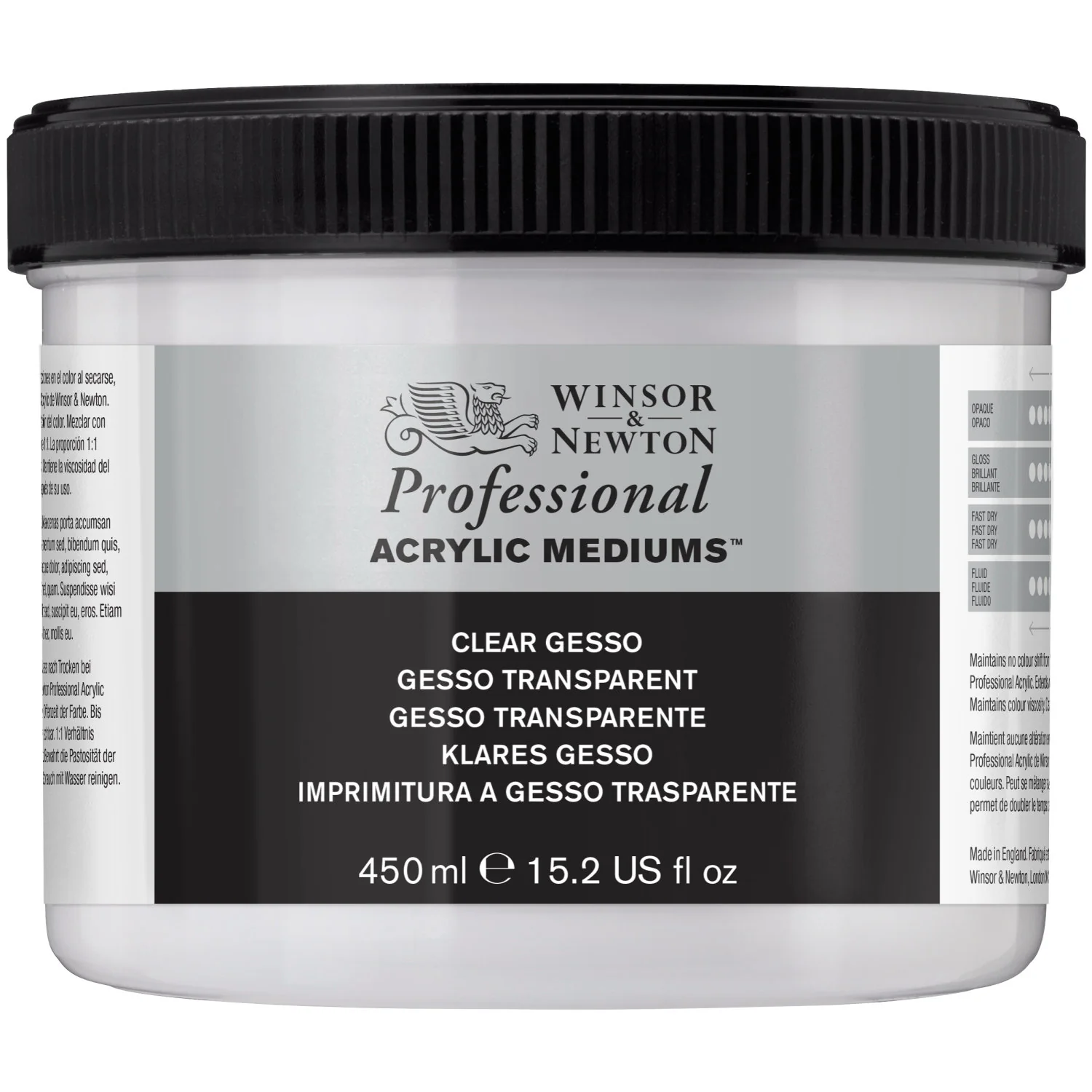 Winsor & Newton Professional Gesso Clear Acrylic Mediums - Nail Gallerys