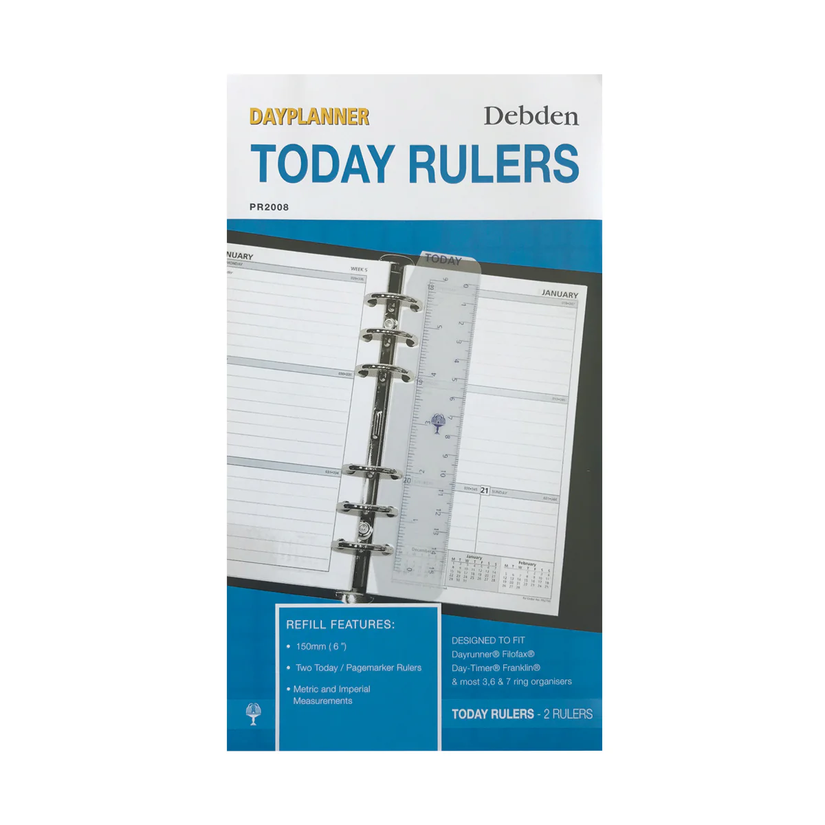 Debden Personal Today Ruler Dayplanner 2 Pack - Nail Gallerys