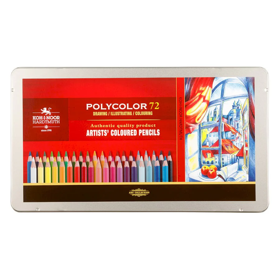 Koh-I-Noor Polycolor Colour Pencil Set of 72 - Nail Gallerys