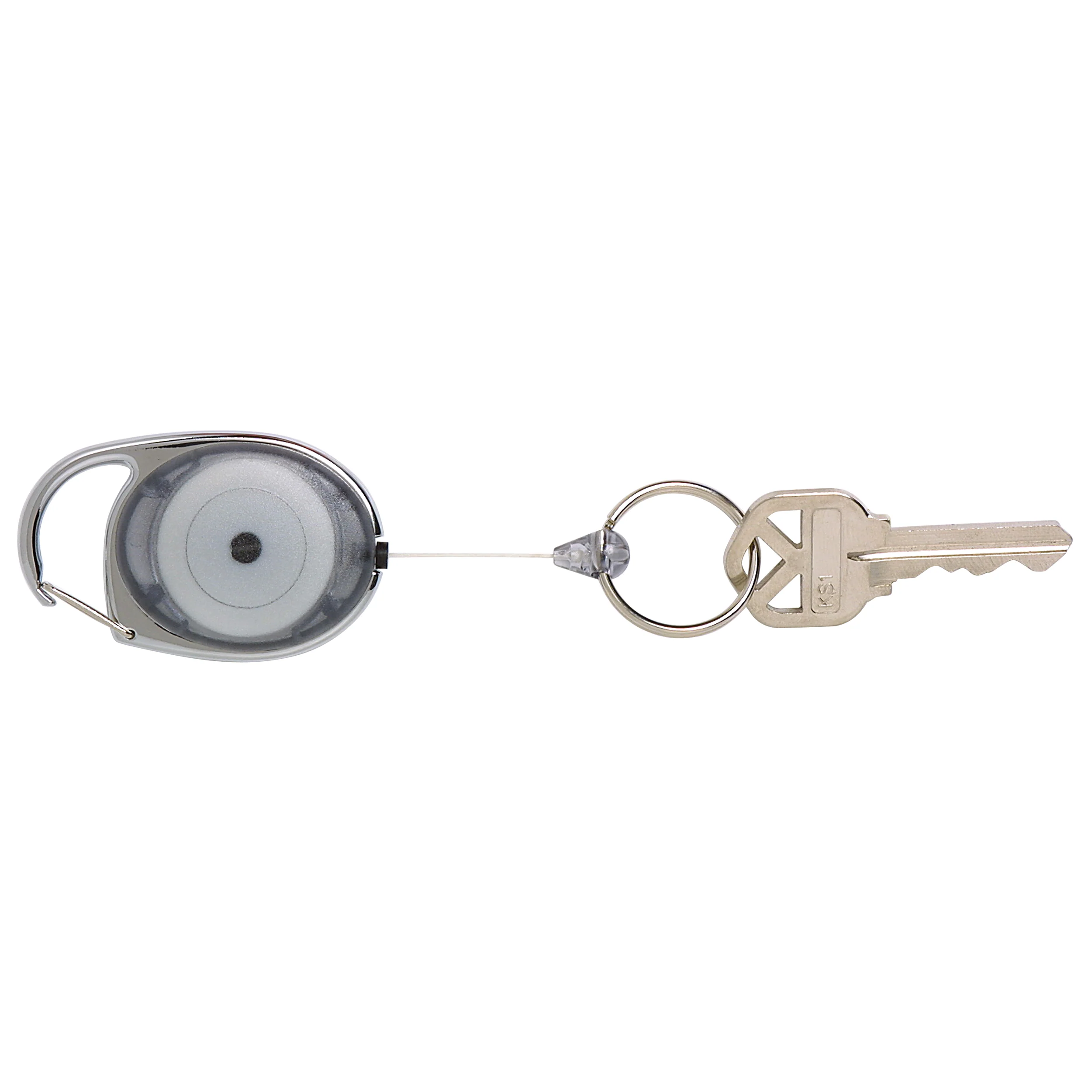 Rexel  Id Retractable Snap Lock Key Holders Charcoal - Nail Gallerys