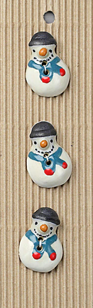 Incomparable Buttons - Snowmen - Card of 3 - Nail Gallerys