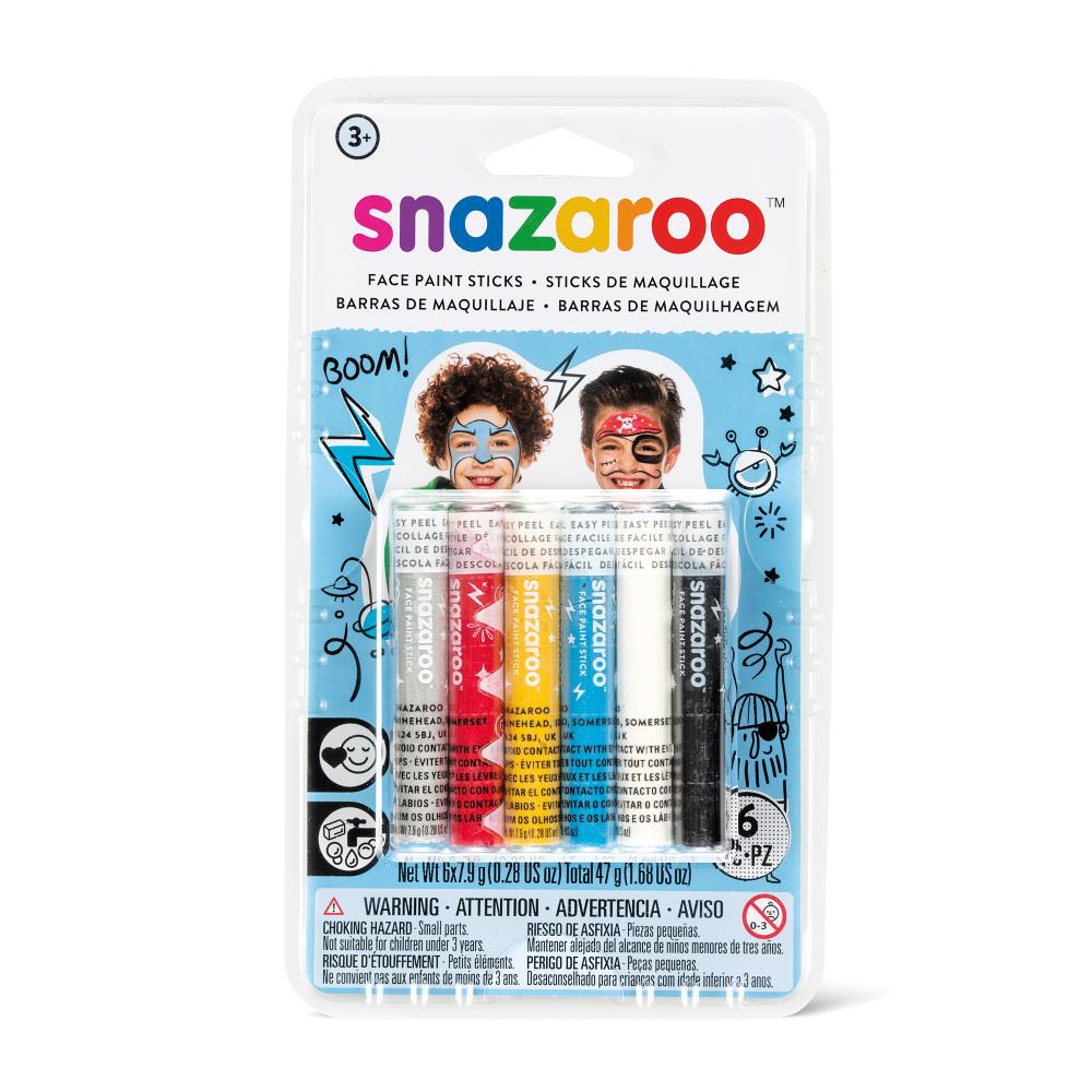 Snazaroo Facepaint Sticks Set of 6 Boy - Nail Gallerys