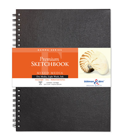 Stillman & Birn Gamma Spiral Sketchbooks 150gsm Ivory Vellum 50 Sheets - Nail Gallerys