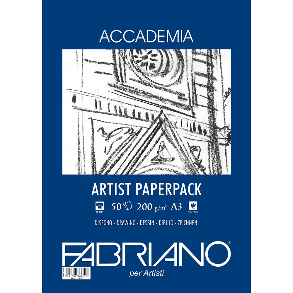 Fabriano Accademia 200gsm A3 - Paper Pack of 50 Sheets - Nail Gallerys
