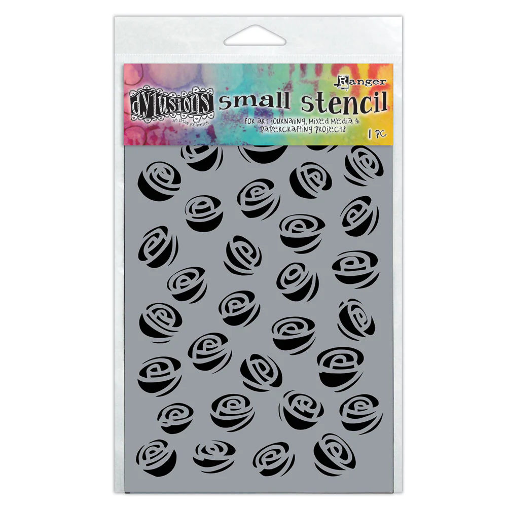 Ranger Dylusions Garden of Roses Stencil - Nail Gallerys