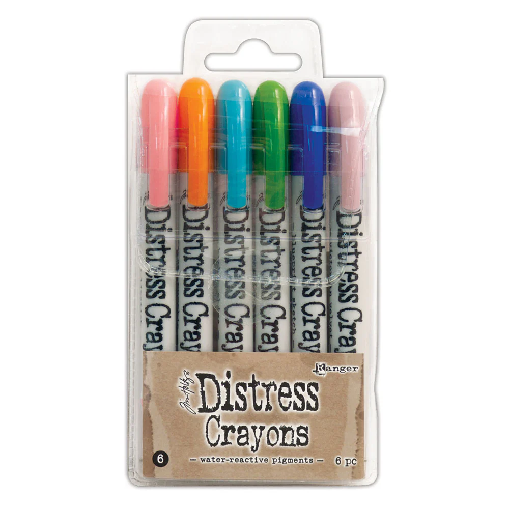 Ranger Distress Crayons Set #6 Pack of 6 - Nail Gallerys