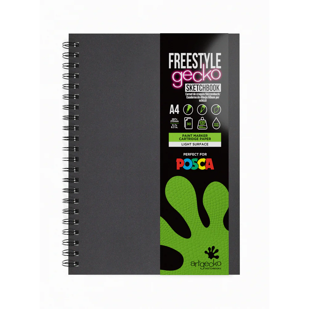 Artgecko Freestyle A4 60 Pages 30 Sheets 250gsm White Hybrid Sketchbook - Nail Gallerys