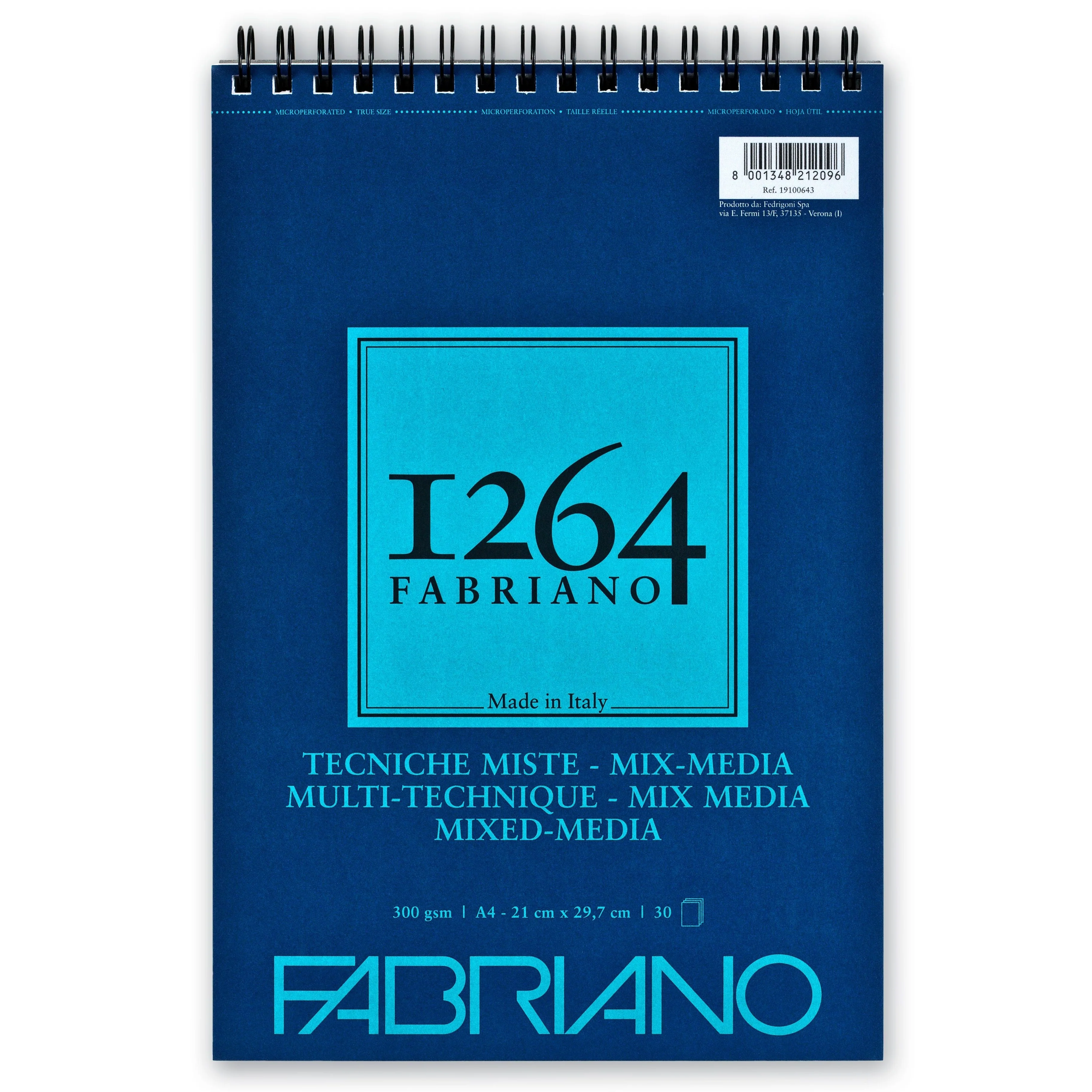 Fabriano 1264 Mix Media Spiral 300gsm Pads - Nail Gallerys