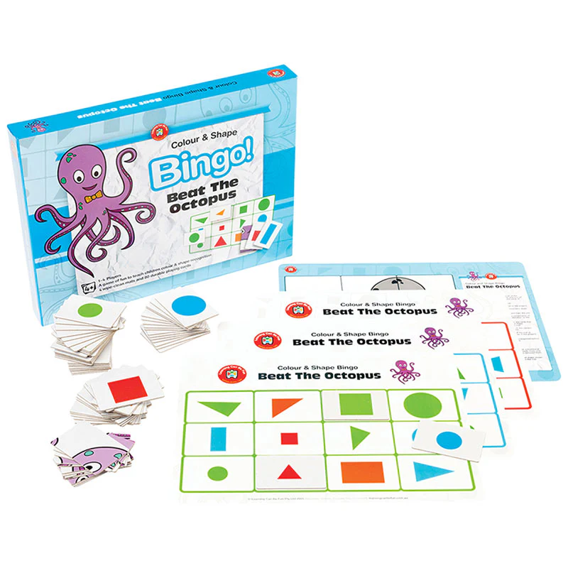 Learning Can Be Fun Colour&shape Beat The Octopus Bingo Game - Nail Gallerys