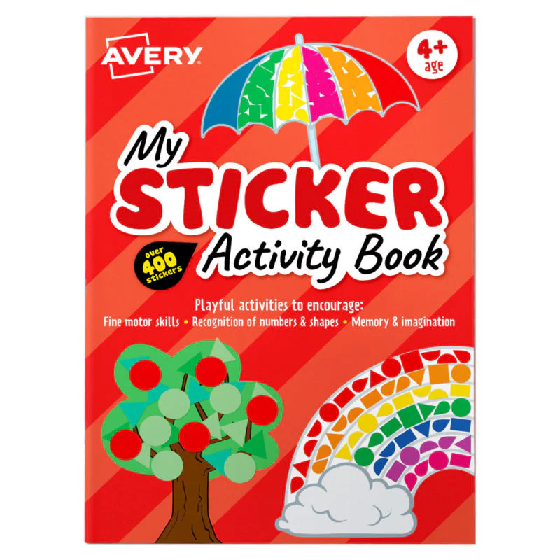 Avery Sticker Activity Book 210x297mm 6 Sheets - Nail Gallerys