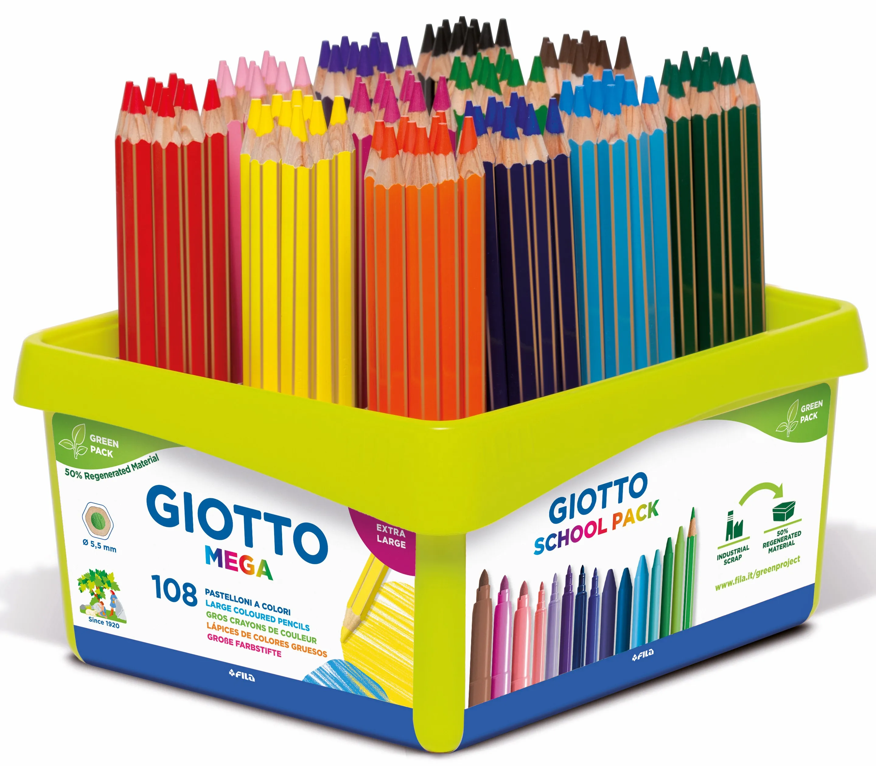 Giotto Mega Colouring Pencils Set of 108 - Nail Gallerys