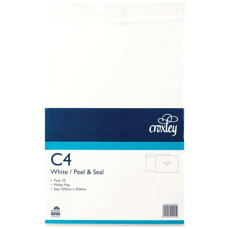 Croxley Envelope C4 Peel And Seal Wallet Flap Pack - Nail Gallerys