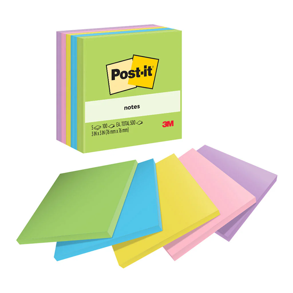 Post-it Notes 654-5uc Jaipur Collection 76x76mm 100 Sheet Pads Pack Of 5 - Nail Gallerys