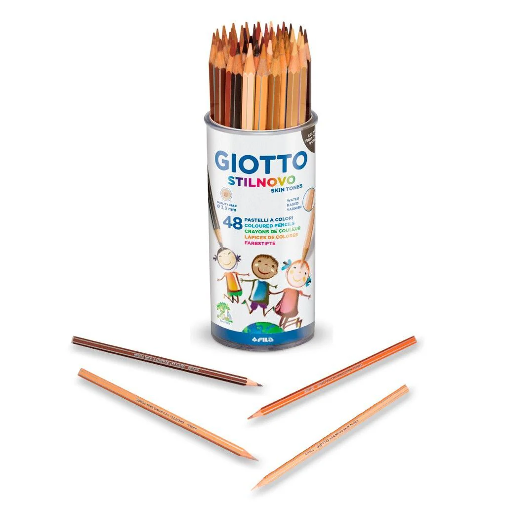 Giotto Stilinovo Colouring Pencils Skin Tones Pot of 48 - Nail Gallerys
