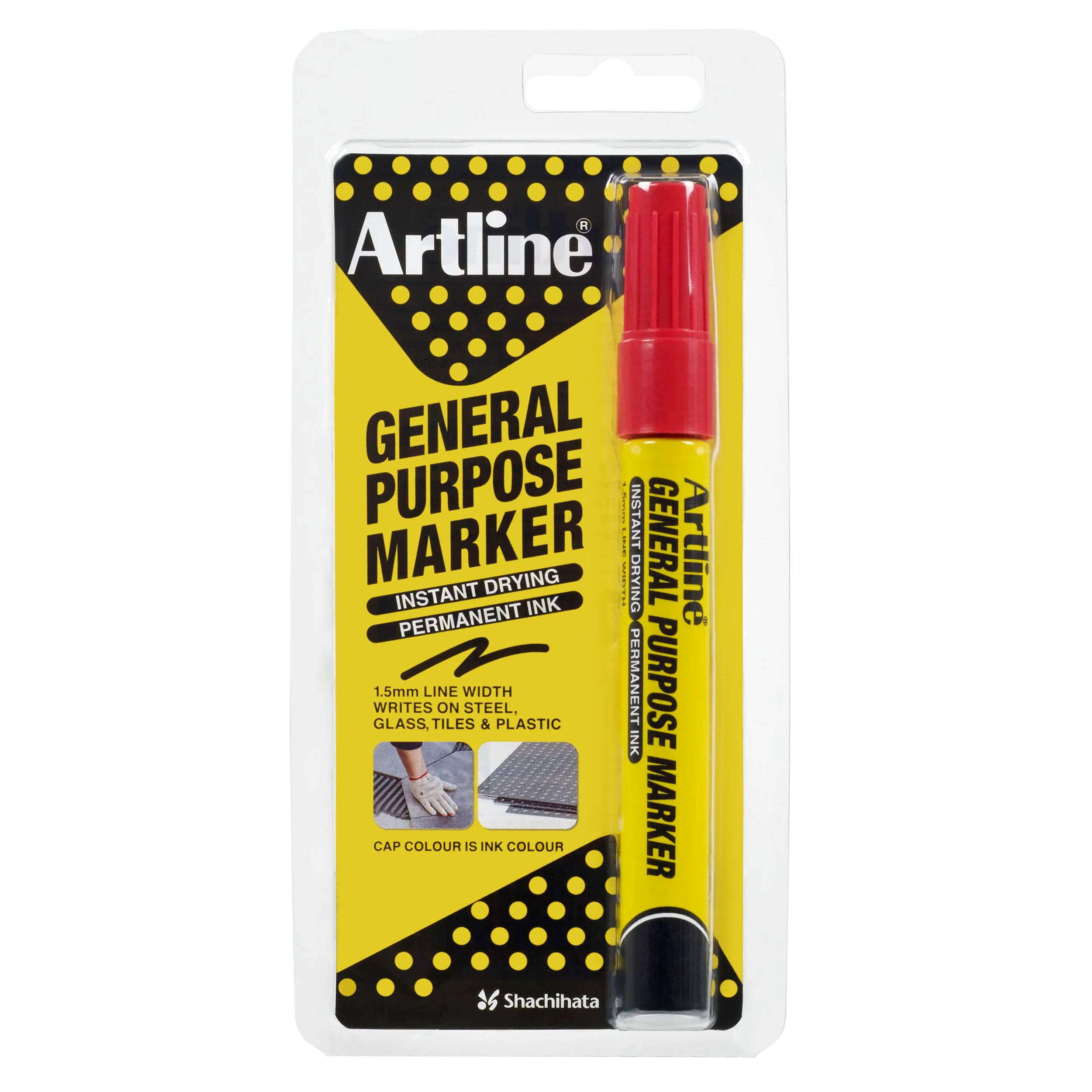 Artline General Purpose Permanent Marker Red - Nail Gallerys