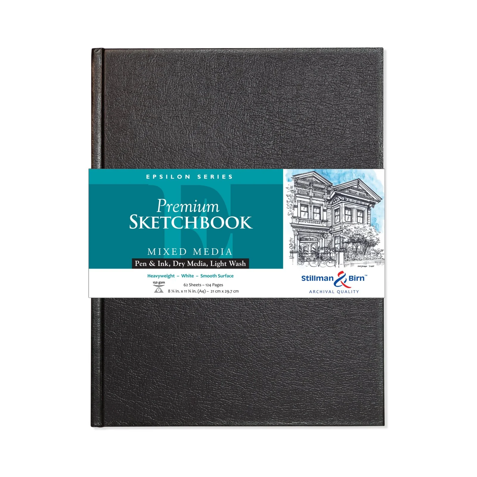 Stillman & Birn Epsilon Hardback Sketchbooks 150gsm White Plate 62 Sheets - Nail Gallerys