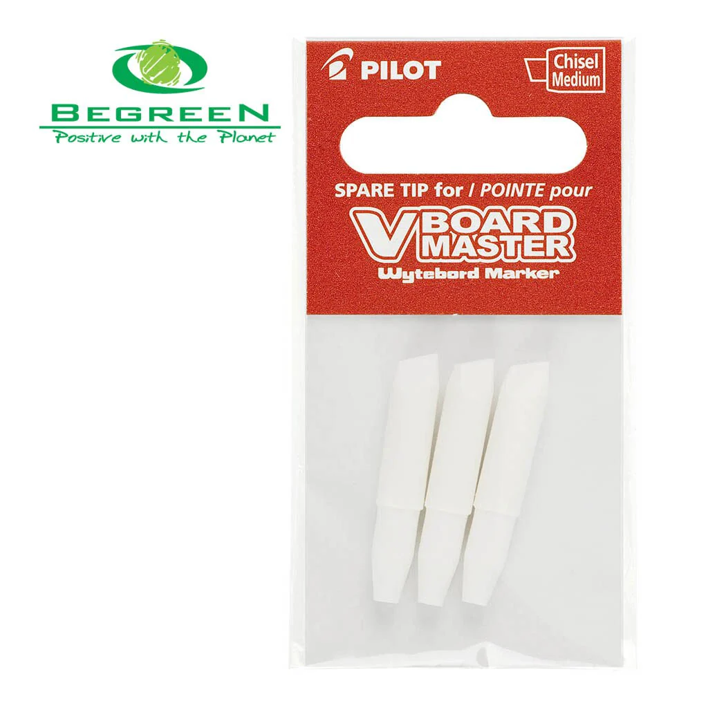 Pilot Begreen V Board Whiteboard Marker Chisel Tips Pack Of 3 - Nail Gallerys