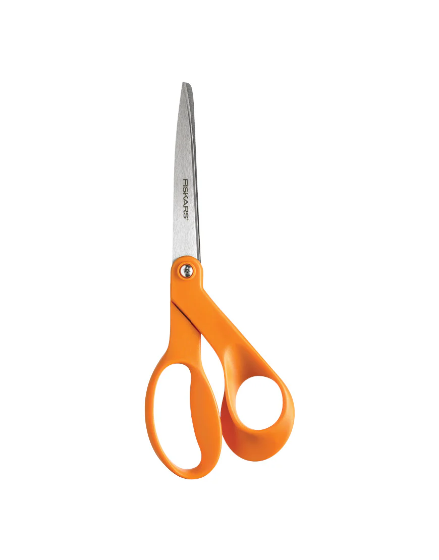 Fiskars 8 Inch Orange Handle Offset Scissors - Nail Gallerys