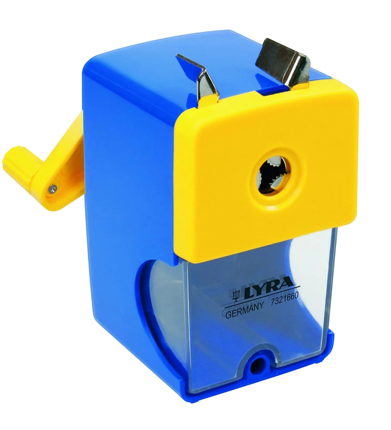 Lyra Desk Blue/yellow Square Pencil Sharpener - Nail Gallerys