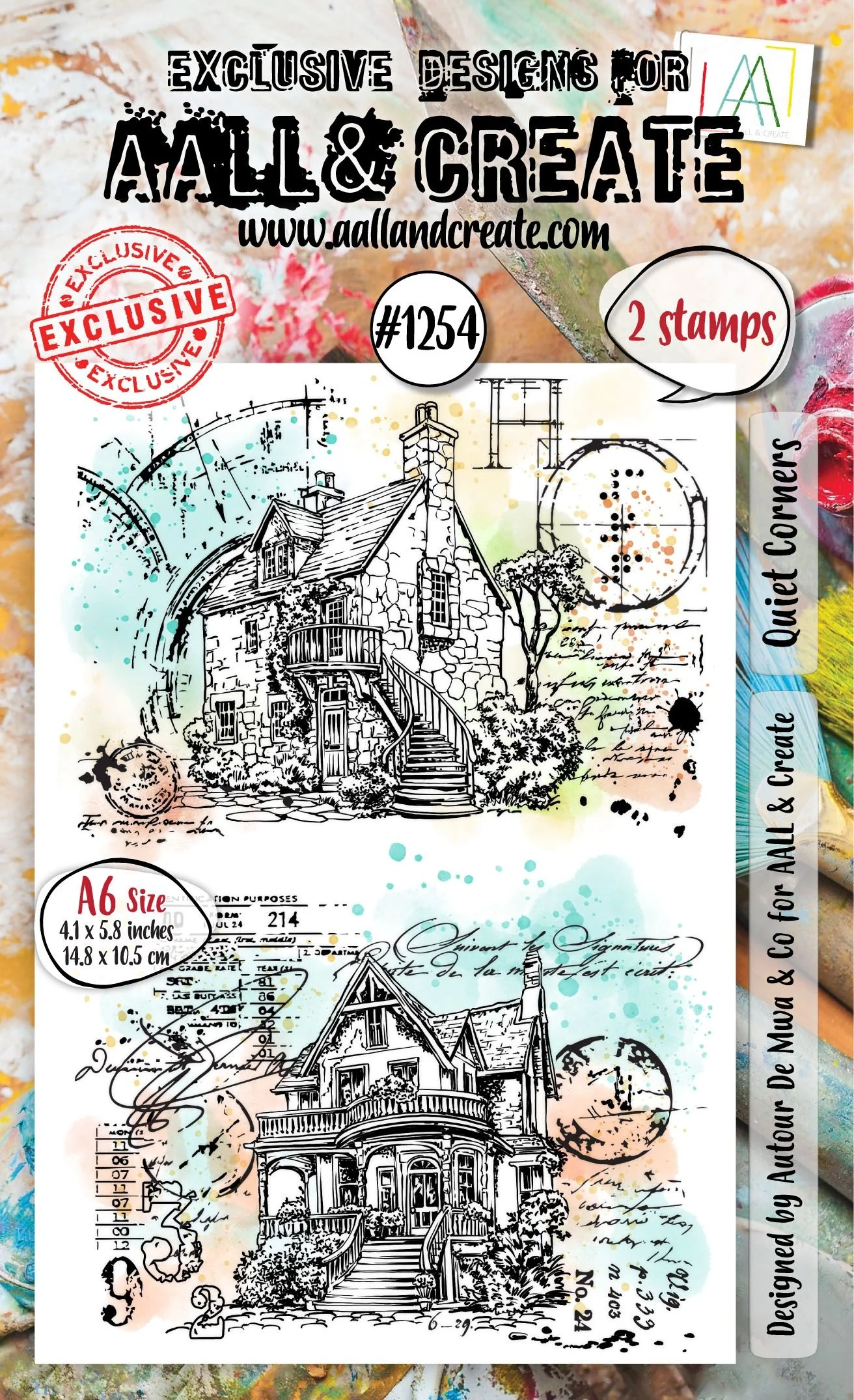 AALL And Create A6 Photopolymer Clear Quiet Corners Stamp Set - Nail Gallerys