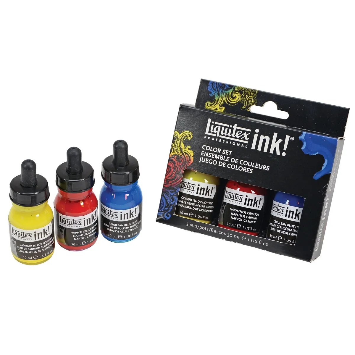 Liquitex 30ml Acrylic Inks Set Of 3 Primary Colours - Nail Gallerys